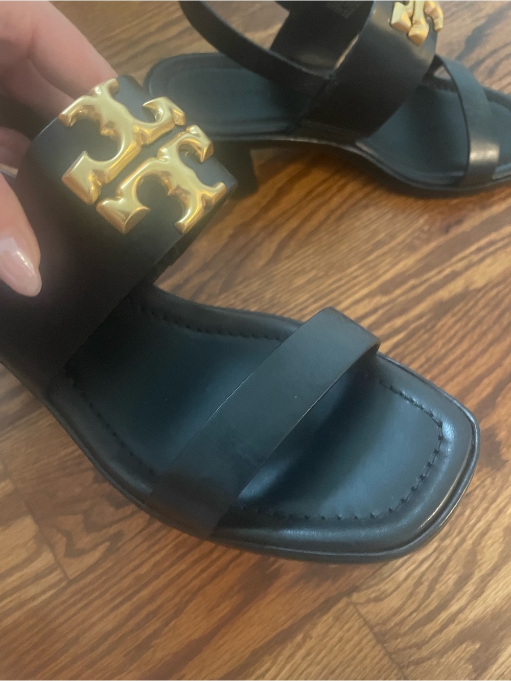NWOT Tory Burch Eleanor Block Heel Sandals Size 7 - Picture 6 of 7